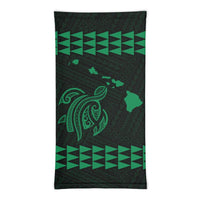 Hawaii Bandana Kakau Polynesian Turtle Map Neck Gaiter - Green - Polynesian Pride