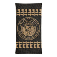 Hawaii Bandana Kakau Polynesian Coat Of Arms Neck Gaiter - Gold - Polynesian Pride