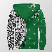 (Personalised) Hawaii - Molokai High Tribal Kakau Sherpa Hoodie AH - Polynesian Pride