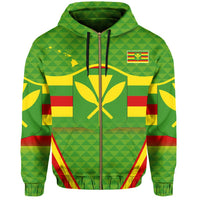 Kakau Kanaka Maoli Hawaii Zip Hoodie Line Sport - Polynesian Pride