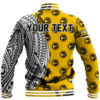 (Personalized) Hawaii Baseball Jacket - Nanakuli High Tribal Kakau Baseball Jacket - AH - Polynesian Pride