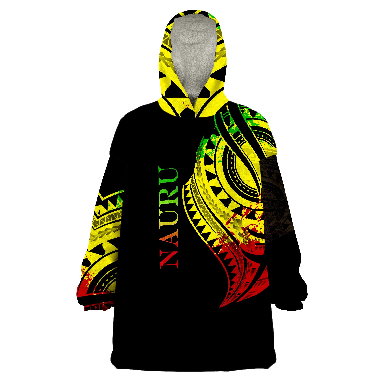 Nauru CNMI Tatau Reggae Patterns Wearable Blanket Hoodie LT9 Unisex One Size - Polynesian Pride