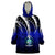 Nauru Tropical Leaf Gradient Blue Style Wearable Blanket Hoodie LT9 Unisex One Size - Polynesian Pride