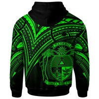 Nauru Hoodie Green Color Cross Style - Polynesian Pride