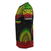 Pohnpei All Over Custom T Shirt Pohnpei Flag Polynesian Tattoo Reggae - Polynesian Pride