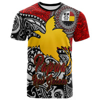 Papua New Guinea T shirt Custom Madang Of Papua New Guinea With Polynesian Patterns T shirt Red - Polynesian Pride