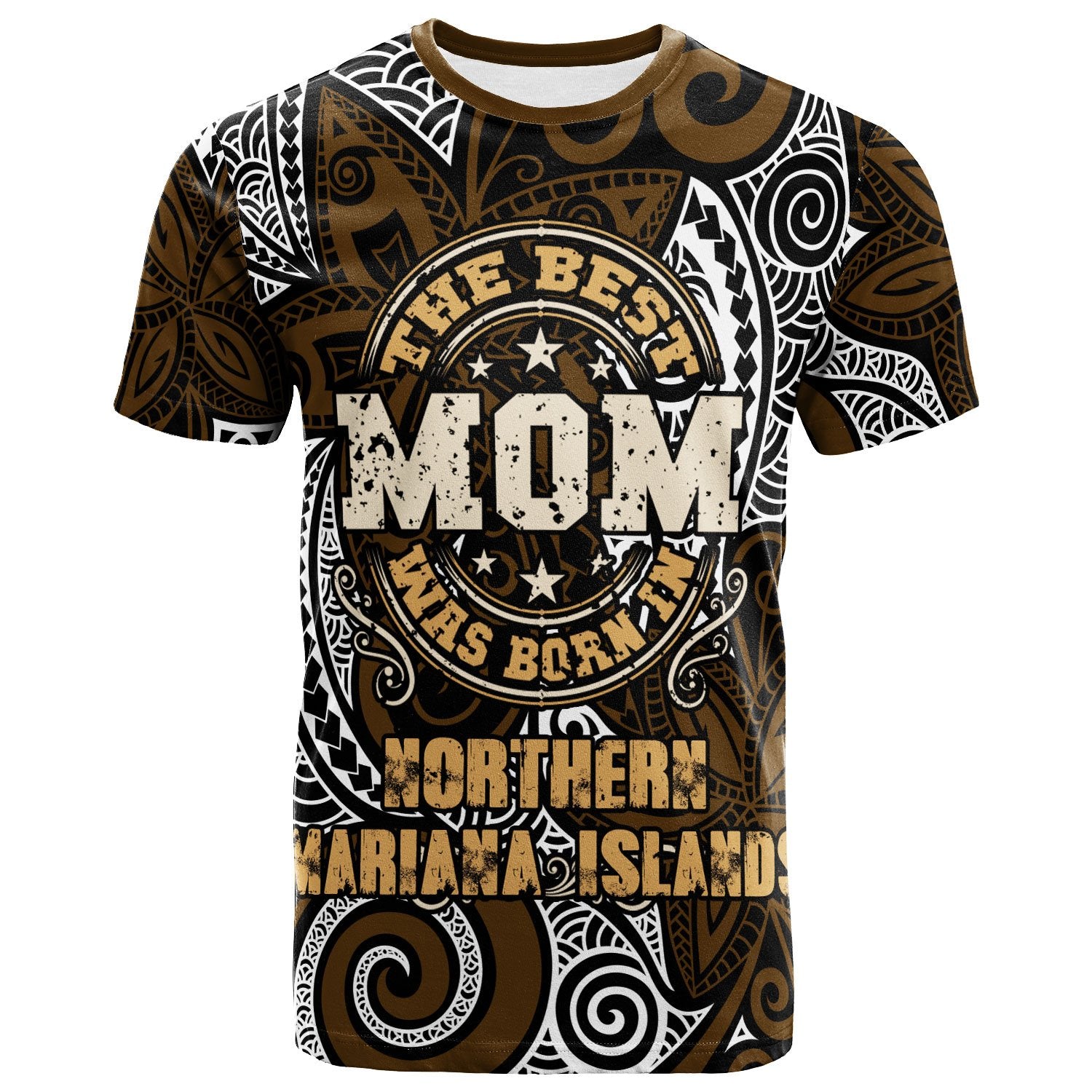 Northern Mariana Islands T Shirt The Best Mom Was Born In Unisex Brown - Polynesian Pride