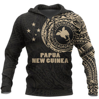 Papua New Guinea Hoodie Papua New Guinea Flag Tattoo Style New Unisex Gold - Polynesian Pride