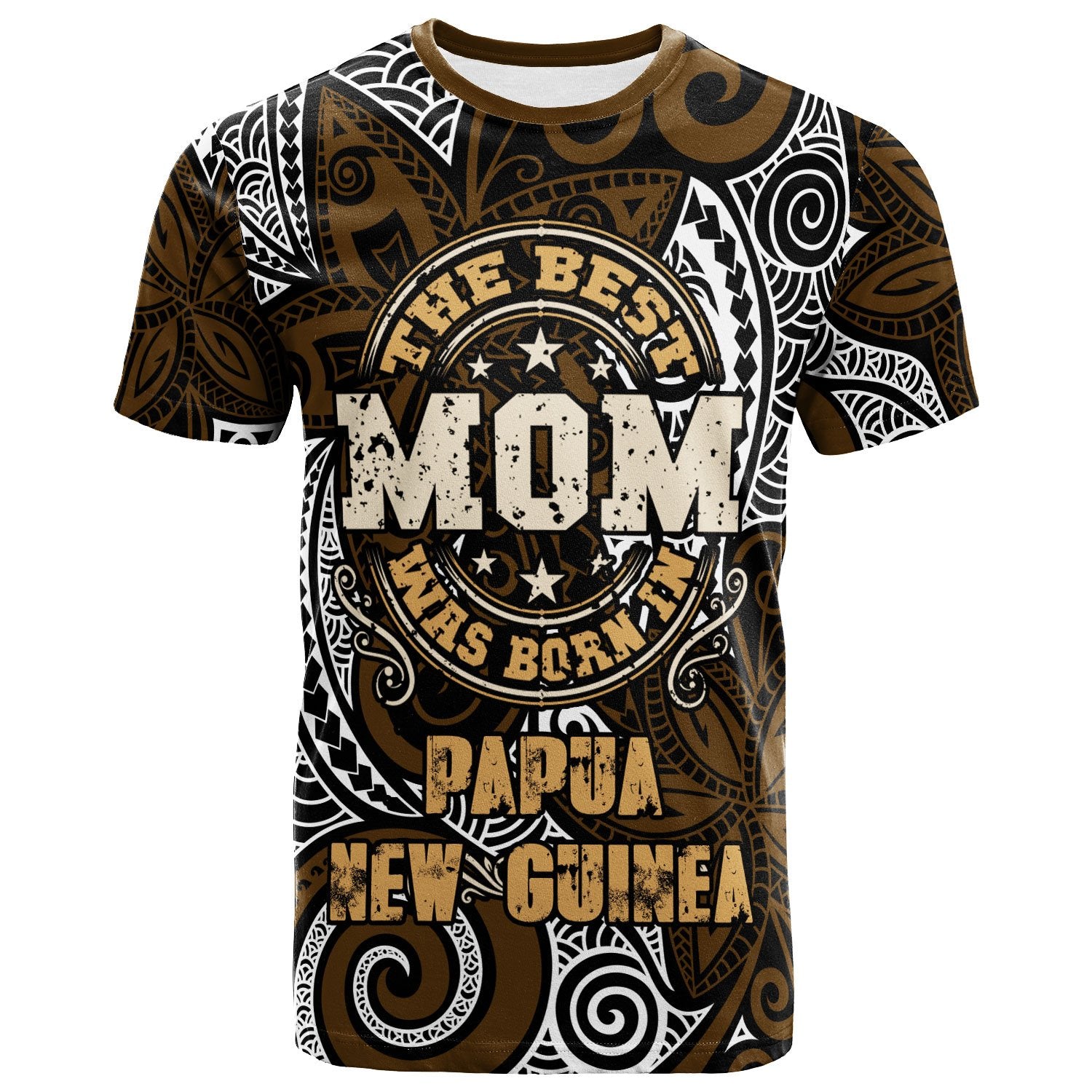 Papua New Guinea T Shirt The Best Mom Was Born In Unisex Brown - Polynesian Pride