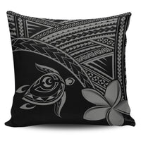 hawaiiPillow Cases - Hawaii Turtle Plumeria Grey One Size 18"x18"(Twin Sides) Grey - Polynesian Pride