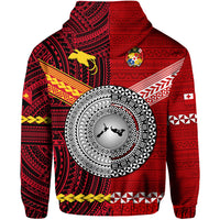Custom Papua New Guinea Tonga Hoodie Polynesian Together Bright Red LT8 - Polynesian Pride