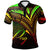 Papua New Guinea Polo Shirt Reggae Color Cross Style Unisex Black - Polynesian Pride