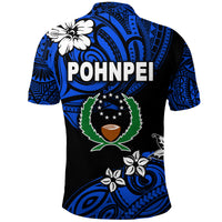 FSM Pohnpei Polo Shirt Unique Vibes Blue LT8 - Polynesian Pride