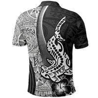 Hawaiian Shark Polynesian Polo Shirt Vibe Black Style LT6 - Polynesian Pride