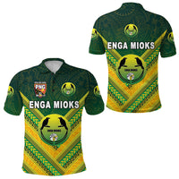Papua New Guinea Enga Mioks Polo Shirt Rugby Original Style Green LT8 Unisex Green - Polynesian Pride