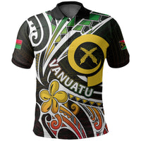 Custom Vanuatu Polo Shirt Tribal Tattoo No.1 LT6 Black - Polynesian Pride