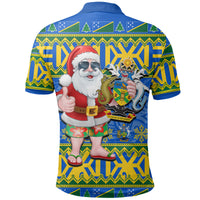 Solomon Islands Christmas Polo Shirt Cool Santa Claus LT6 - Polynesian Pride
