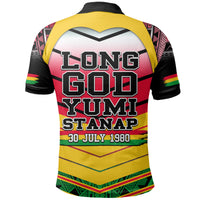 Polynesian Vanuatu 42 Anniversary Polo Shirt Custom LT6 - Polynesian Pride