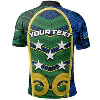 Custom Solomon Islands Independence 43rd Polo Shirt LT6 - Polynesian Pride