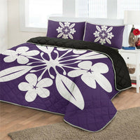 Hawaiian Royal Pattern Quilt Bed Set - Purple - L1 Style - AH - Polynesian Pride