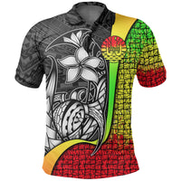 Tahiti Polo Shirt Reggae Turtle with Hook Unisex REGGAE - Polynesian Pride