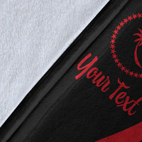 Chuuk Custom Personalised Premium Blanket - Red Polynesian Tentacle Tribal Pattern - Polynesian Pride