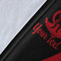 Vanuatu Custom Personalised Premium Blanket - Red Polynesian Tentacle Tribal Pattern - Polynesian Pride