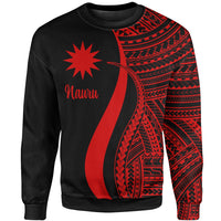 Nauru Sweatshirt - Red Polynesian Tentacle Tribal Pattern Unisex Red - Polynesian Pride