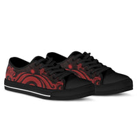 Marshall Islands Low Top Canvas Shoes - Red Tentacle Turtle - Polynesian Pride