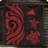 Tokelau Premium Quilt - Red Tentacle Turtle - Polynesian Pride