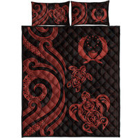 Pohnpei Quilt Bed Set - Red Tentacle Turtle - Polynesian Pride