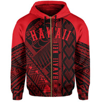 Hawaii Nei Hoodie Zip up Polynesian Red - Polynesian Pride