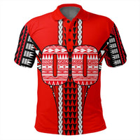 Custom Hawaii Polo Shirt Red Football Polo Shirt - Polynesian Pride