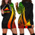 Tokelau Women's Hoodie Dress - Reggae Polynesian Tentacle Tribal Pattern Reggae - Polynesian Pride
