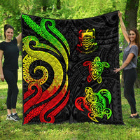 Tuvalu Premium Quilt - Reggae Tentacle Turtle - Polynesian Pride