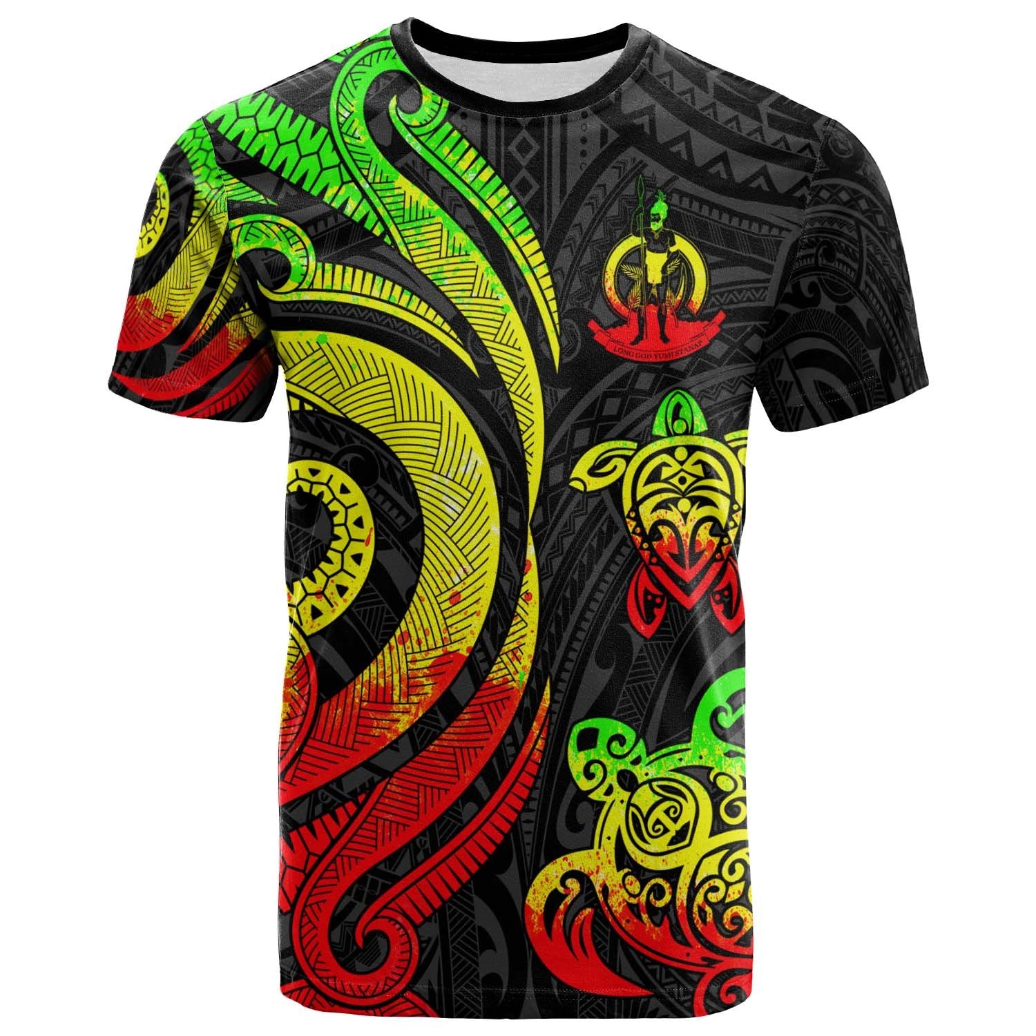 Vanuatu T Shirt Reggae Tentacle Turtle Unisex Art - Polynesian Pride