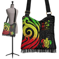 Fiji Boho Handbag - Reggae Tentacle Turtle Crest - Polynesian Pride