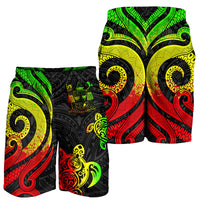 Fiji Men's Short - Reggae Tentacle Turtle Crest - Polynesian Pride