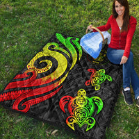 Niue Premium Quilt - Reggae Tentacle Turtle - Polynesian Pride