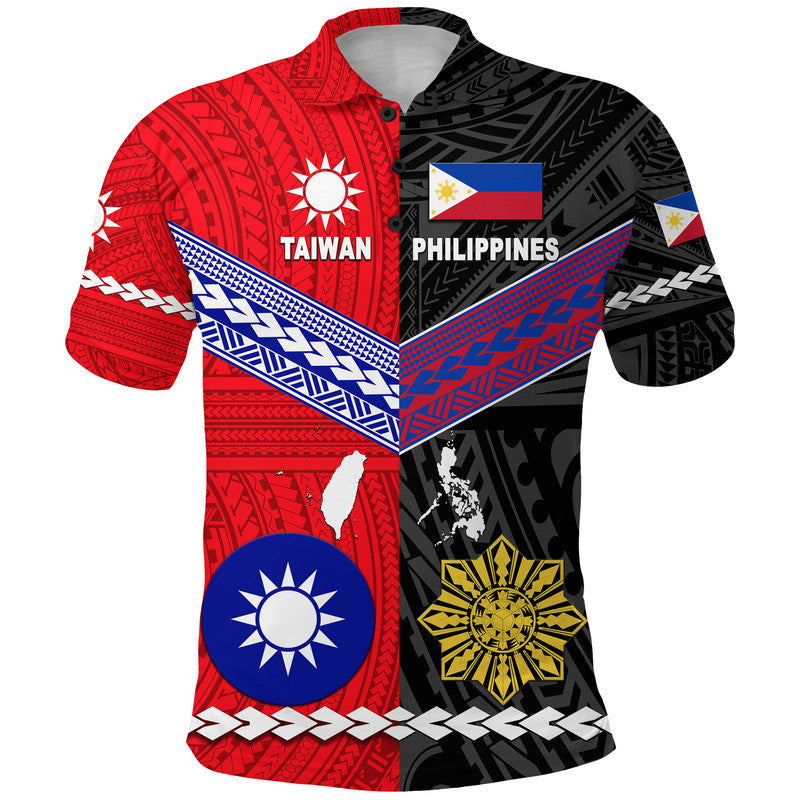 Custom Taiwan and Philippines Polynesian Polo Shirt Together LT8 - Polynesian Pride