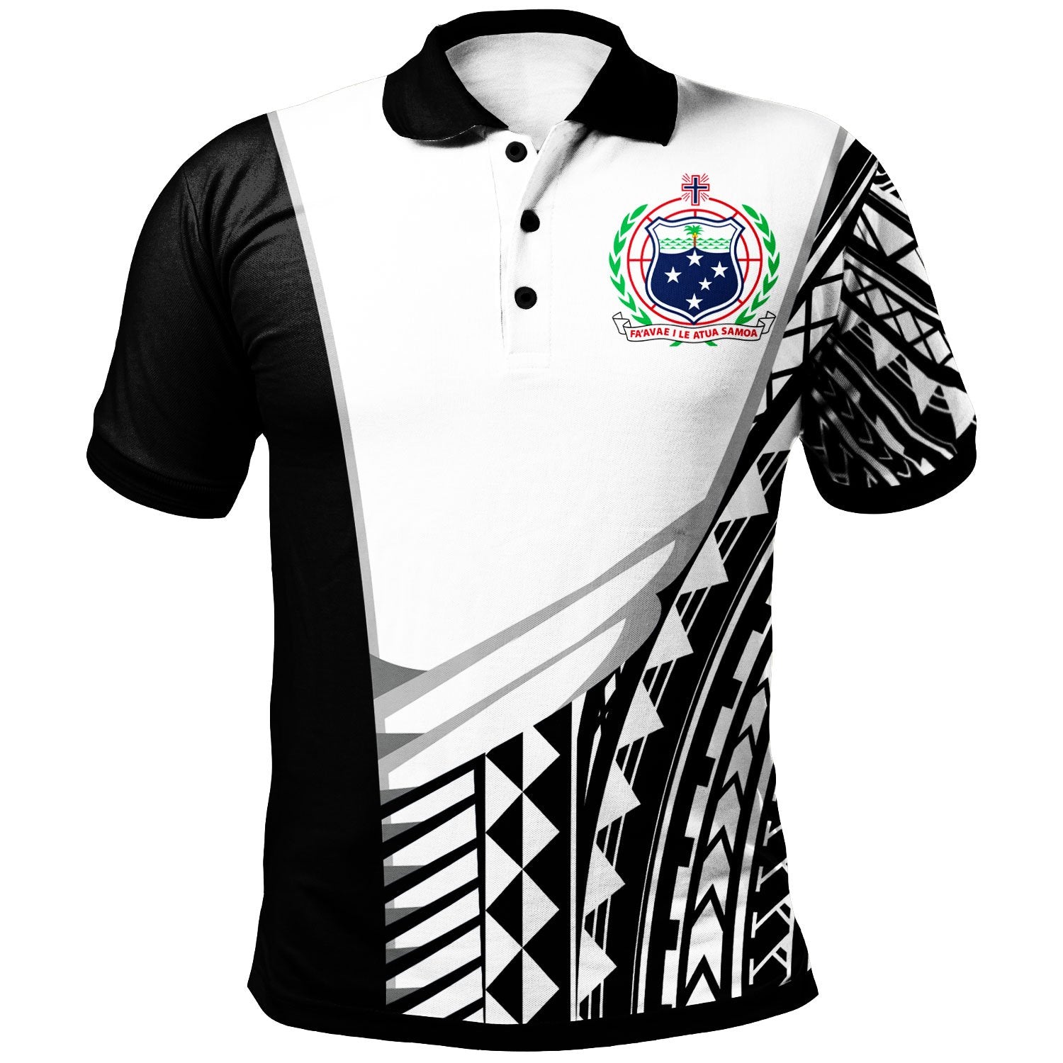 Samoa Custom Polo Shirt Athletes Style Unisex White - Polynesian Pride