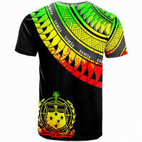 Samoa Custom T Shirt Ginger Lei Reggae Pattern - Polynesian Pride