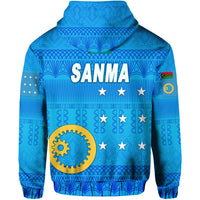 Sanma Province Zip Hoodie Vanuatu Pattern Traditional Style LT8 - Polynesian Pride
