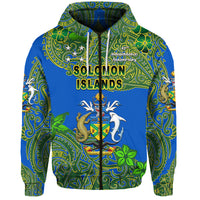 Solomon Islands Zip Hoodie 43rd Independence Anniversary Unique Vibes LT8 Unisex Blue - Polynesian Pride