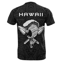 Polynesian Kakau Helmet Weapon White Kanaka Warrior T Shirt - Polynesian Pride