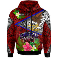 American Samoa Hoodie Custom American Samoa Eagle Flag Style With Polynesian Patterns Hoodie LT10 - Polynesian Pride