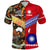 Custom Taiwanese Polynesian and Australian Aboriginal Polo Shirt Together Red Vibes LT8 - Polynesian Pride