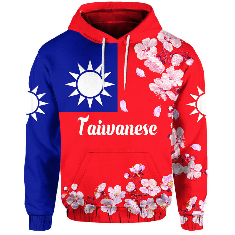 Custom Taiwanese Hoodie Taiwan Plum Blossom Flag Vibes LT8 Pullover Hoodie - Polynesian Pride