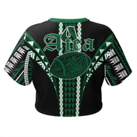 Hawaii - Aiea High Football Jersey Crop Top T-shirt - AH - Polynesian Pride