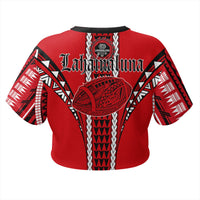 Hawaii - Lahainaluna High Football Jersey Crop Top T - Shirt - AH - Polynesian Pride